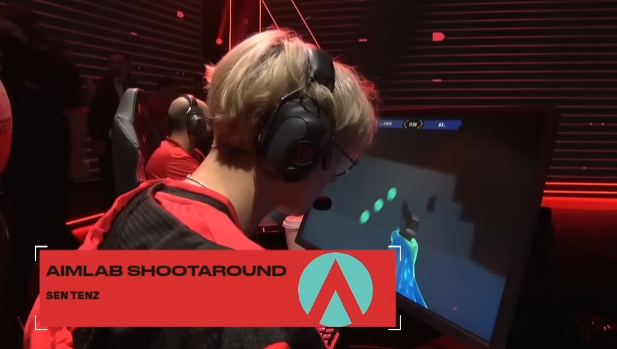 Tyson "TenZ" Ngo warming up during an Aimlabs shootaround before a VCT Match