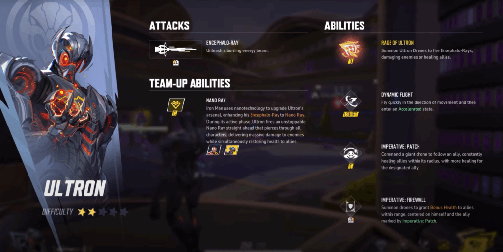 Marvel Rivals Ultron's Abilities