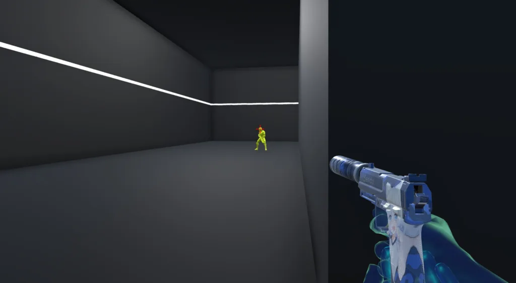 Wall Peek Static Ground Target on Aimlabs