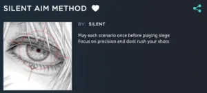 Silent Aim Method on Aimlabs